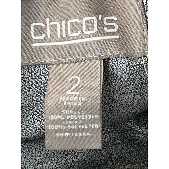 Chicos Silver Metallic Gray sparkle shine vest Blouse Shirt Womens 2 US L (15 - Picture 7 of 7